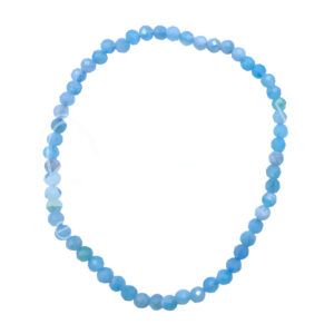 BRACELET - FACETED STONE BEADS AMAZONITE (3-4 MM) 7.25-7.45"