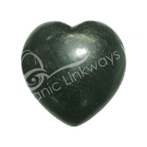 (CLOSE OUT) HEART - MICA, GREEN 1.5-2"
