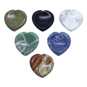 Mixed Stones Heart Worry Stones