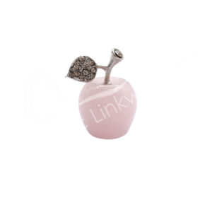 Rose Quartz Apple Carving