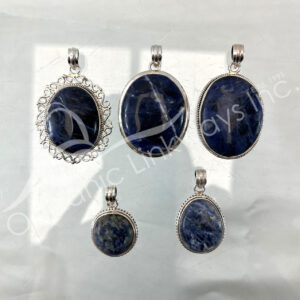 (CLOSE OUT) PENDANT - STERLING SILVER SODALITE 35-50 MM