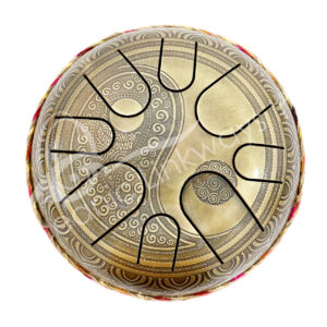 Gold Antique Yin Yang Happy Drum