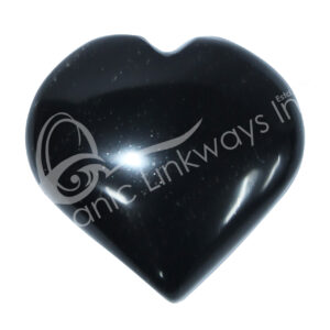 Polished Black Onyx with Pyrite Heart