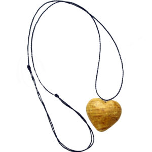 Palo Santo Puffed Heart Necklace