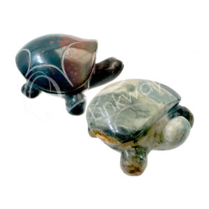 (CLOSE OUT) FIGURINE - TURTLE FOSSIL, GREEN 2.5-3"
