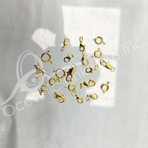 (CLOSE OUT) BEADS - HOOK  COLOR GOLD (PK 20) 10-15 MM L