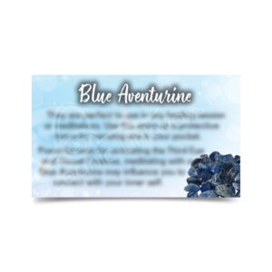 (CLOSE OUT) MARKETING CARD - AVENTURINE, BLUE (PK 50) 2 X 3"