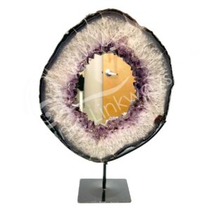 Amethyst B Geode Mirror