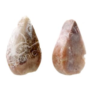 Polished Pink Amethyst with Druse Flame Shape