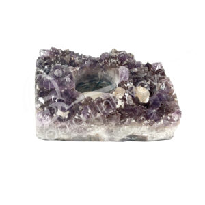 Amethyst A Polished Sides Druse Tealight Holder