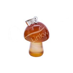 PENDANT - MUSHROOM AGATE, RED (PK 6) 15 X 20 MM
