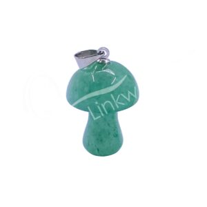 PENDANT - MUSHROOM AVENTURINE, GREEN (PK 6) 15 X 20 MM