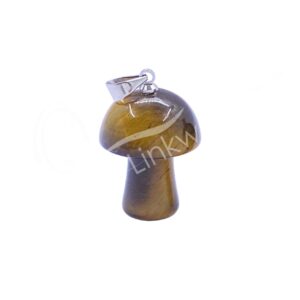 PENDANT - MUSHROOM TIGER EYE (PK 6) 15 X 20 MM