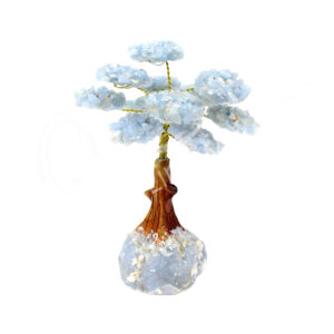 (CLOSE OUT) GEM TREE 4.75" - ANGELITE CHIPS WITH ANGELITE BASE