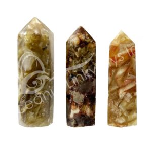 Polished Golden Mica Obelisk 6 Sides