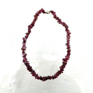 (CLOSE OUT) NECKLACE - RUBY CORUNDUM ROUGH 7.5"L