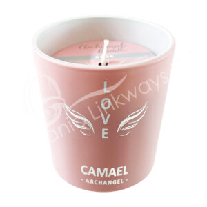 Rose Scented Candle made of Coconut Wax Archangel Camael for Love 2.75"Dia X 3"H