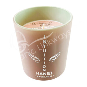 Sandalwood Scented Candle made of Coconut Wax Archangel Haniel for Intuition 2.75"Dia X 3"H