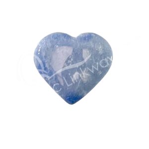 Polished Blue Quartz Heart