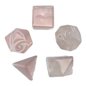 Rose Quartz Platonic Solid (Set of 5)
