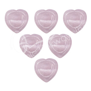 Rose Quartz Heart Worry Stones