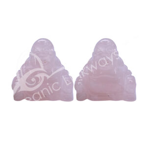 Rose Quartz Happy Buddha Carving