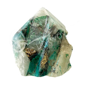 Quartz with Chrysocolla Top Polished Point