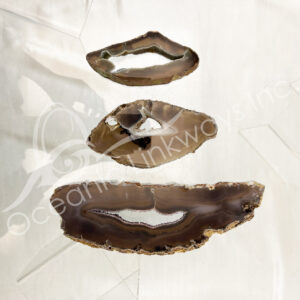 (CLOSE OUT) SLICE - AGATE & AMETHYST WITH DRUSE 5-13"