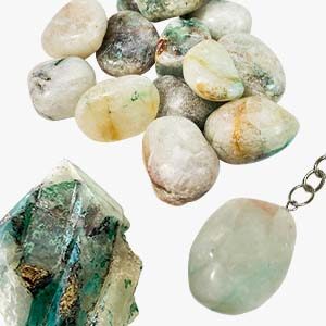 Quartz with Chrysocolla