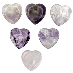 Amethyst Heart Worry Stones