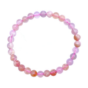 Cherry Blossom Agate Beads Bracelet (6 mm) 7.15-7.25"