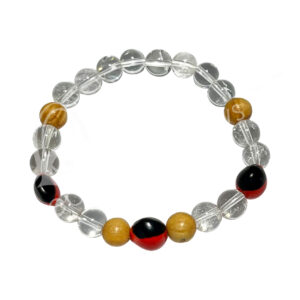 Huayruro Crystal Quartz & Palo Santo Bracelet