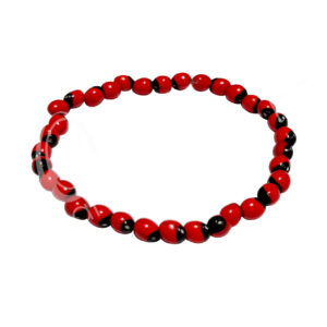 Huayruro, Crystal Quartz & Palo Santo Elastic Bracelet for Attract (Good Luck & Abundance)