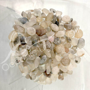 (CLOSE OUT) TUMBLED STONES - CRYSTAL QUARTZ, NATURAL 20-50 MM