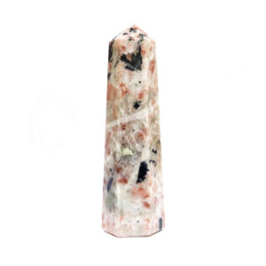 Polished Pink Zebra Jasper Six Sides Obelisk