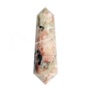 Pink Zebra Jasper Double Terminated Point 16 Facets