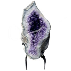 GEODE - AMETHYST ON METAL STAND 13"H X 7"W