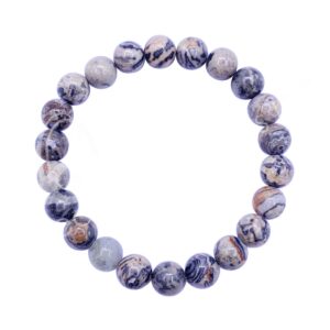 BRACELET - JASPER, MAP STONE (8-8.5 MM) 7.15-7.25"