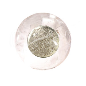 Selenite in Orgone with Flower of Life