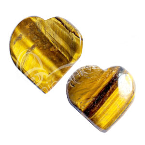 Tiger Eye Heart Worry Stones