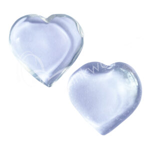 Clear Obsidian Heart Worry Stones