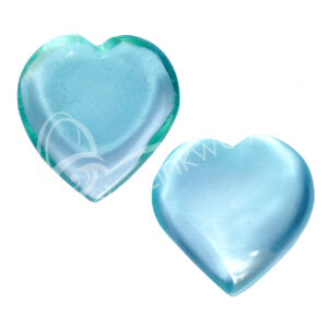 Aqua Obsidian Heart Worry Stones