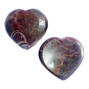 Garnet Heart Worry Stones
