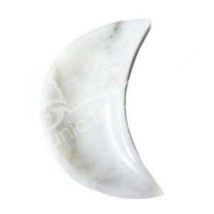 White Soapstone Crescent Moon Bowl