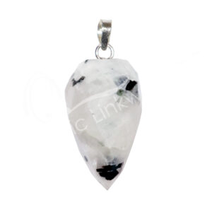 Rainbow Moonstone Faceted Drop Pendant