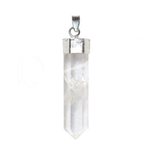 Crystal Quartz Point Pendant with 6 Facets