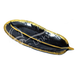 SMUDGE BOWL - CERAMIC, BLACK FEATHER 8"