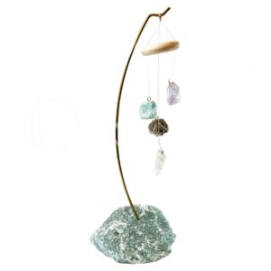 TABLE CHIME - AVENTURINE, GREEN BASE 9-10"H
