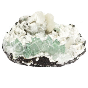 CLUSTER - APOPHYLLITE, GREEN & STILBITE 3 X 4.5 X 2.5"