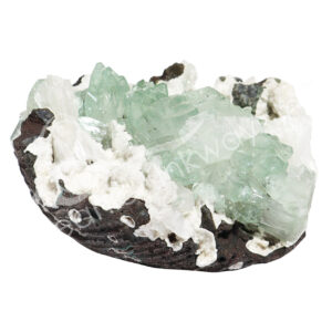 CLUSTER - APOPHYLLITE, GREEN & STILBITE 3 X 3.5 X 1.5"
